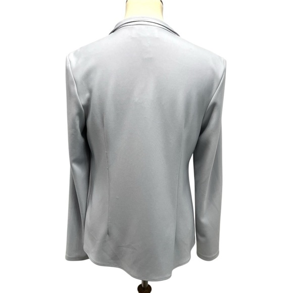 Joseph Ribkoff NWT Gray Frost Sparkle Open Front Long Sleeve Blazer Jacket 8 - Picture 5 of 14